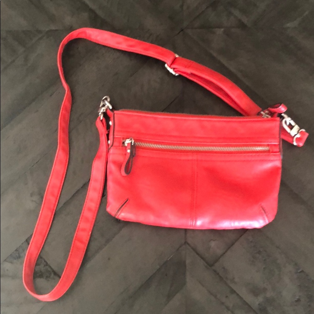 Red crossbody bag